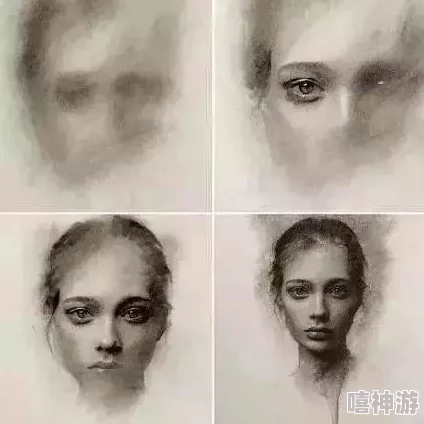 戴眼镜女人22p素描练习完成开始上色进度过半预计明天完工