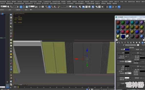 3dMAX9喷射3D3D8模型渲染已完成80%准备进行后期材质调整和灯光优化